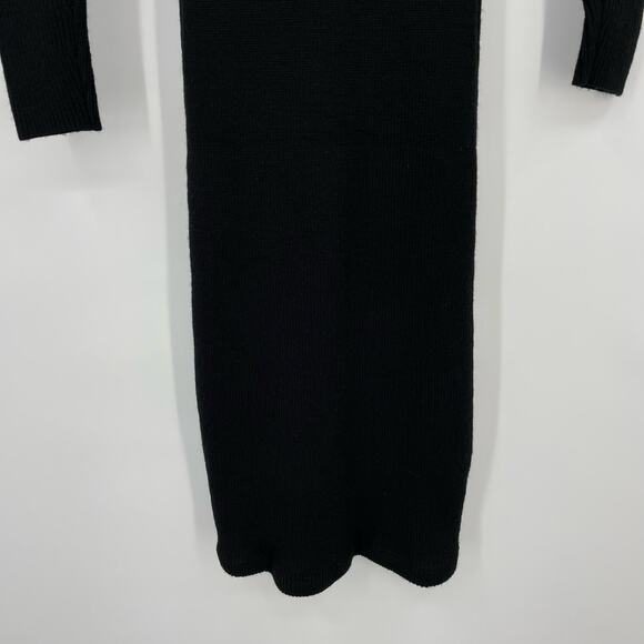 LPA | NWT Kavala Sweater Dress in Black Midi Button Front Knit Cardigan XS - Picture 12 of 16